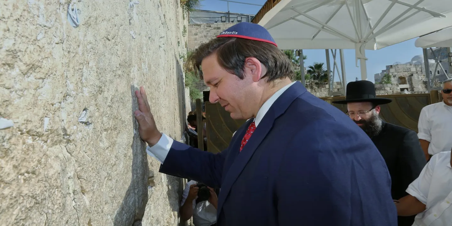 Ron DeSantis Visiting The Western Wall